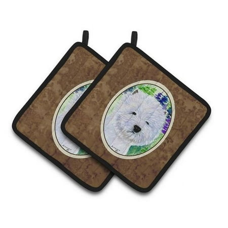 

Westie Pair of Pot Holders 7.5 x 3 x 7.5 in.