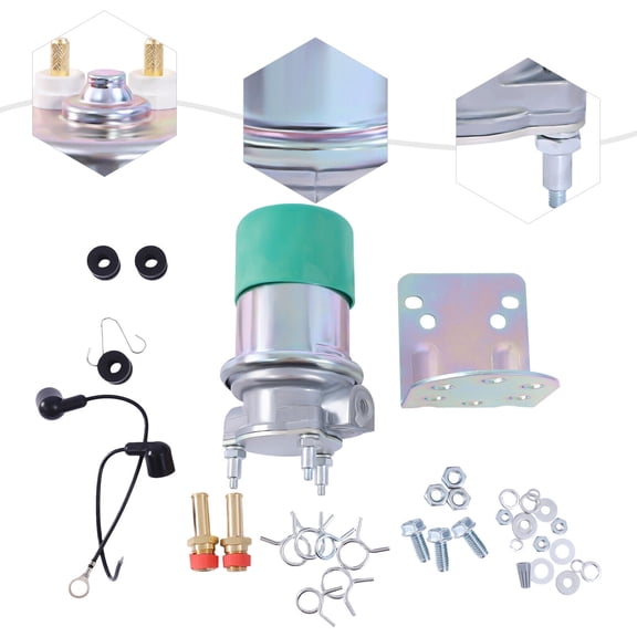 Miumaeov 12V P4594 For Universal Boats Marine Electric Fuel Pump 270L/H Silver