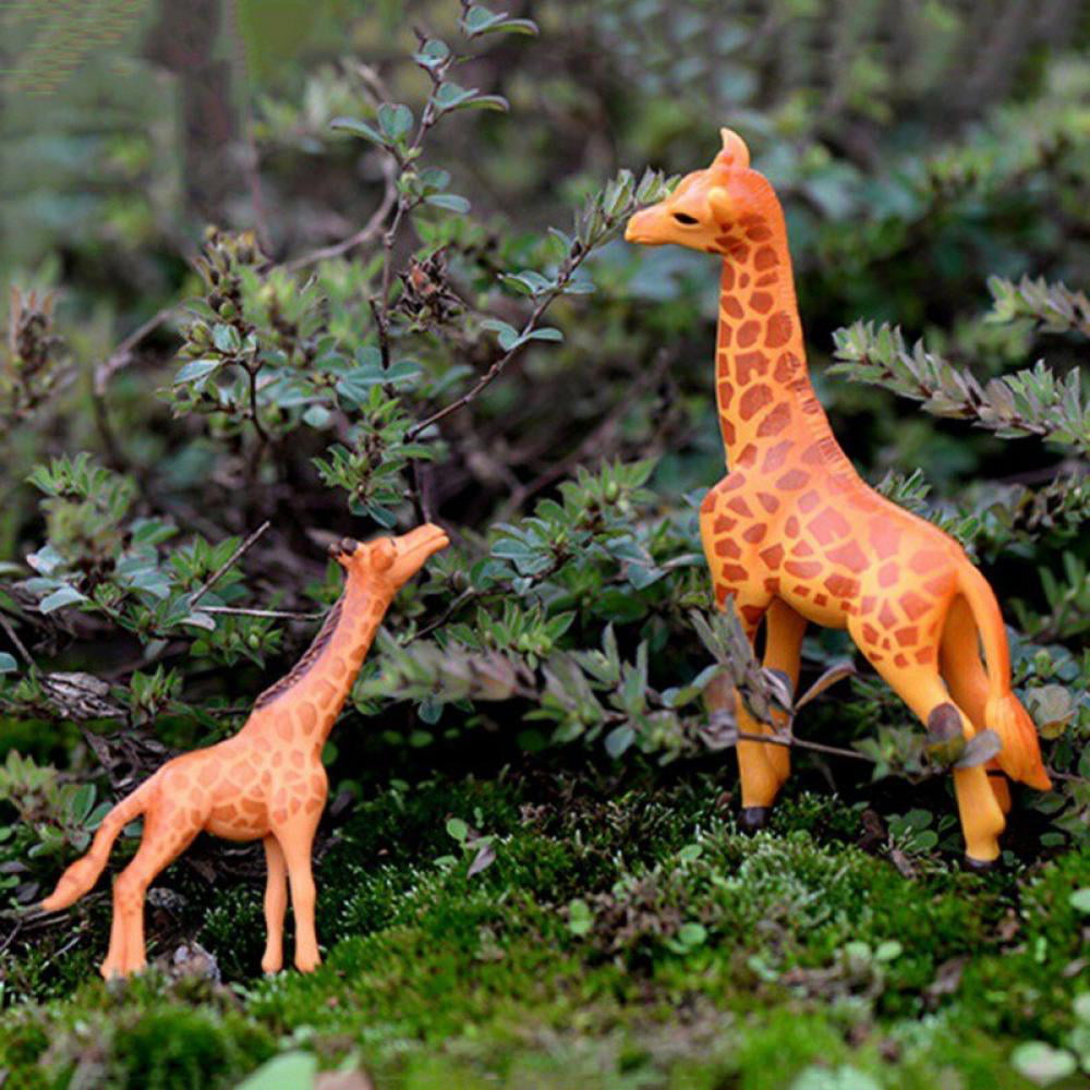 Miniatures Home Decoration 2pcs/Lot Artificial Sika Deer Giraffe Fairy Garden 