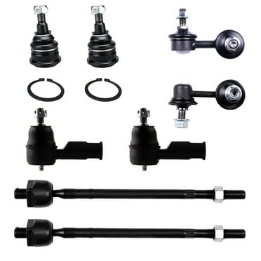 SCITOO 8pcs Front Suspension Kit Inner Outer Tie Rod End Sway Bar End Link Lower Ball Joint Replacement For 2000-2005 For Hyundai Accent
