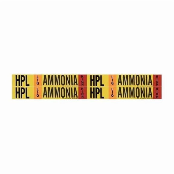 Brady Ammonia Pipe Marker,HPL,1 to 2-1/2In 90426