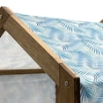 thumbnail image 5 of Jungle Pet House, Miami Forest Palm Tree Leaves in Pastel Colors Watercolor Foliage Ecology, Outdoor & Indoor Portable Dog Kennel with Pillow and Cover, 5 Sizes, Blue Mint Green White, by Ambesonne, 5 of 5