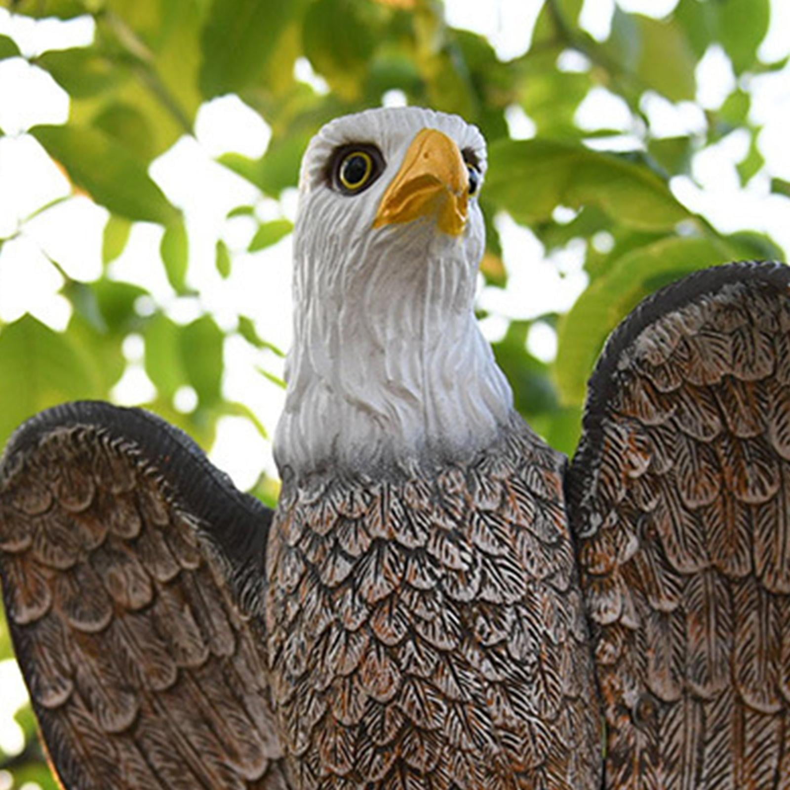 Garden Fake Eagle Decoy Statue Garden Yard Ornaments, Life-Like Bird Repellent Garden Protectors, Natural Enemy Pest Deterrent Yard Patio Decor