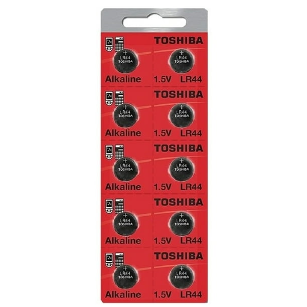 LR44 / AG13 Toshiba 1.5V Alkaline Pack Of 10 Button Cell Batteries