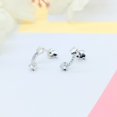 thumbnail image 3 of 925 Sterling Silver Sparkle Star Studs Earrings CZ Diamonds Starburst Stud Minimalist Handmade Studs with Push Back Gift for her, 3 of 8