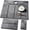 Grey Floral, variant on 3 PCS Large Stone Dish Drying Mat for Kitchen Counter, Quick Dry Stone Dishes Mats, Sink Faucet Mat, Marble Water Absorbing Diatomaceous Earth Drying Pad for Countertop Tableware, Bottles