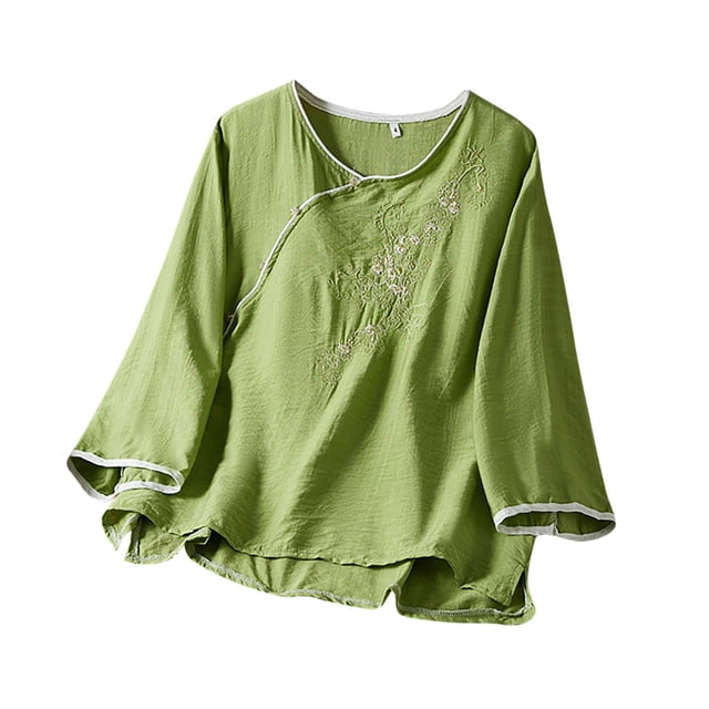 Cardigan d'Été pour Femme à Broderie Chinoise - Style Rétro, Léger, Décontracté, Tailles M-TTTG avec Buste/manches/longueur
