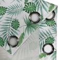 thumbnail image 4 of Ambesonne Polynesian Grommet Curtain, Watercolor Leafage, 50" x 84", Green and Almond Green, 4 of 6