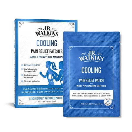 J.R. Watkins Extra Strength Cooling Pain Relief Patches, 5 Pain Patches