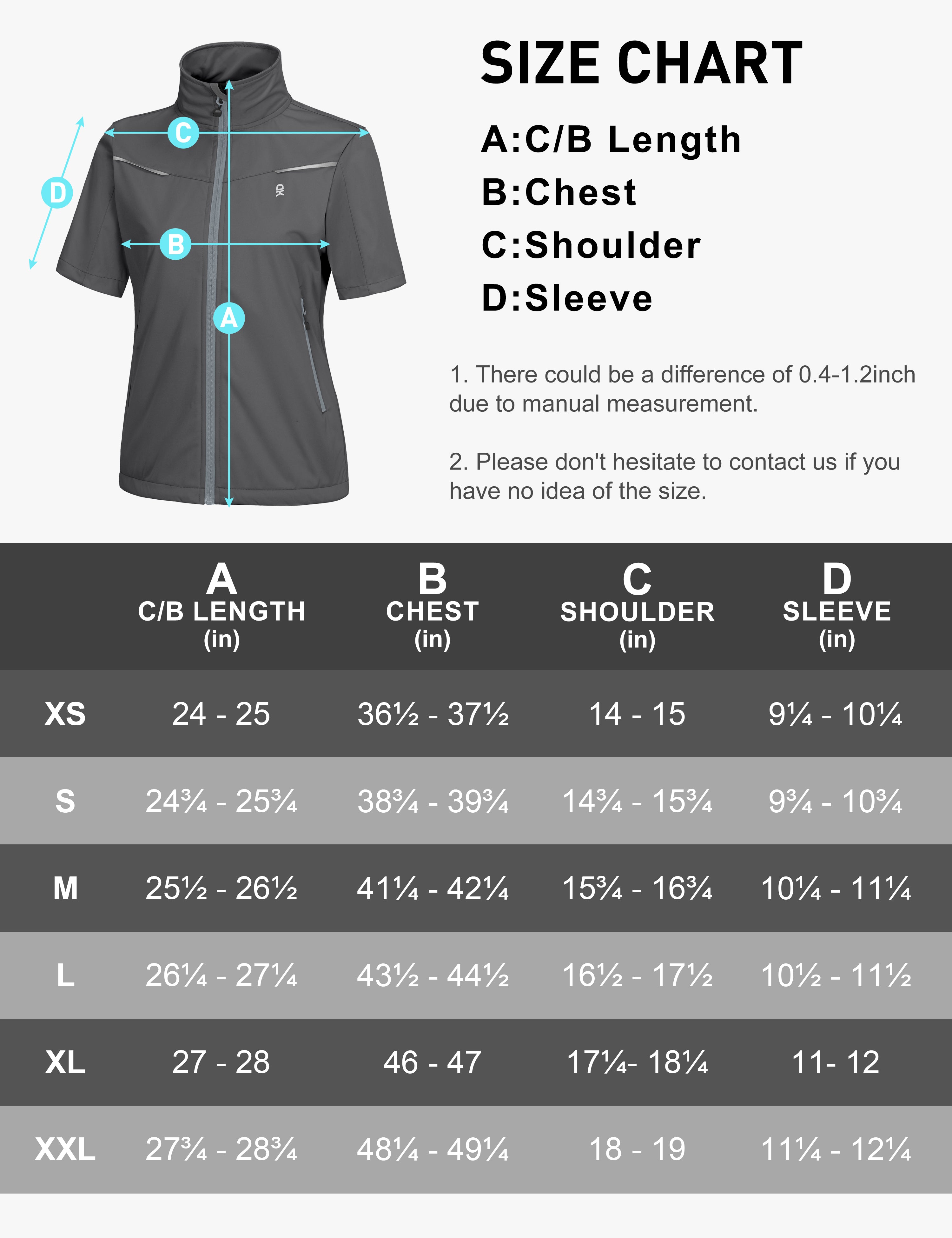 Little Donkey Andy Women's Short Sleeve Jacket Windproof Lightweight Vest for Golf Hiking Running Grey XL