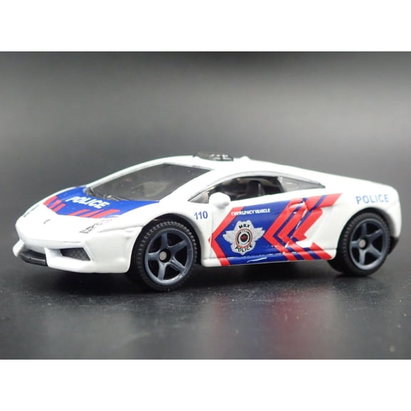Open Box 2008-2013 LAMBORGHINI GALLARDO POLICE CAR SUPERCAR 1/64 SCALE DIECAST MODEL CAR
