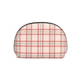 thumbnail image 7 of YFYANG 2 Piece Women's Portable Makeup Bags, Red Pink Plaid Stripes Clutch Travel Toilet Bags Cosmetic Organizer, 7 of 7