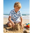 thumbnail image 3 of Aideaone 2 Pack Boy Hawaiian Shirts Button Down Kids Tropical Aloha Shirts Short Sleeve Size 8-14 Year, 3 of 5