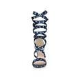 thumbnail image 6 of BLISSFUL STEP Women's Polka Dots Lace up Block Heels Sandals, 6 of 8