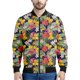 thumbnail image 3 of Chaqueta con cremallera con estampado de flores de narciso y lirio para hombre, sudadera informal de manga larga con estampado 3D de plantas, abrigo de calle, chaquetas holgadas, 3 of 5
