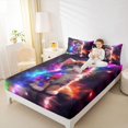 thumbnail image 3 of jejeloiu Rainbow Lovely Kitten Queen Sheet Sets Kids,Kawaii Cat Bed Set For Girls,4-Piece, 3 of 6