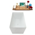 thumbnail image 3 of 59" Streamline N2880WH Soaking Freestanding Tub and Tray With Internal Drain in Glossy White, 3 of 8
