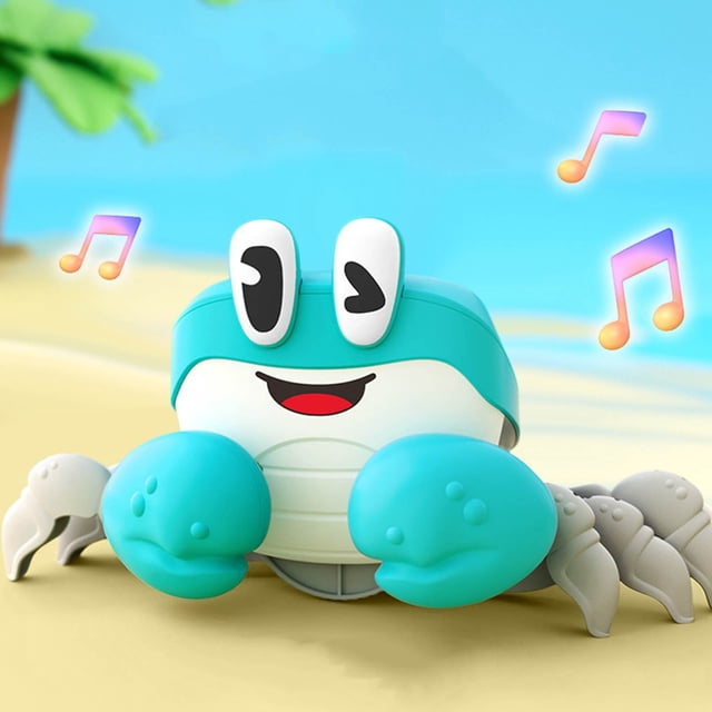 zanvin Crawling Crab Infant Toy New Infant Toys Moving Walking Dancing Crawling Crab Toys for Babies Interactive Sensory Toy with Light and Sound Infant Li Educational Toy, Gifts for Boys