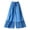 Blue, variant on Women Lace Trim Wide Leg Pants, Ruffled Elastic Drawstring Waist Full Length Flowy Trousers, Crochet Eyelet Scalloped Hem Casual Boho Bottoms, Lightweight Relaxed Fit Pants
