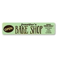 thumbnail image 2 of Bake Shop Open Novelty Decor, Metal Wall Sign - 4x18 Inches, 2 of 4