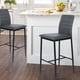 thumbnail image 2 of Set of 2 Bancos Alto, con Respaldo y Reposapié, Color Gris HOMEMAKE FURNITURE Moderno, 2 of 6