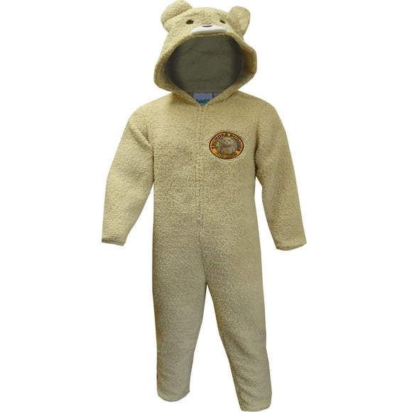 Ted Mens Ted2 Thunder Buddies for Life Plush Onesie Hooded Pajama (Medium)