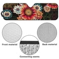 thumbnail image 7 of Binienty Car Sun Shade Windshield Boho Dahlia Floral Sun Blocker For Car Windshield for Jeep Wrangler TJ JK JKU Sport Sahara Rubicon 2 Door & 4 Door Easy to Install Front Window Shades, 7 of 7