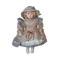 thumbnail image 1 of Muñeca de cerámica Strade Fareast Limited con vestido figura en miniatura rojo, 1 of 5