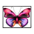 thumbnail image 1 of Designart Bright Pink Butterfly Portrait FLOAT FRAME WALL ART, 1 of 4