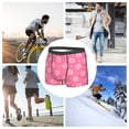thumbnail image 7 of Men's Boxer Briefs, Romantic Loving Cute Pig Rosy Red Soft Comfy Mens Underwear Boxer Briefs Breathable With Widen Waist, 7 of 7