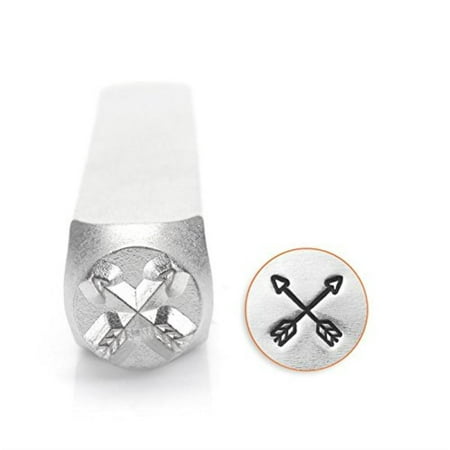 Wood Stamp Fashion - - 6mm, Crossed Arrows Metal Stamp, For stamping soft metals including brass, copper, nickel silver, sterling silver, gold, aluminum as well as wood,.., By ImpressArt