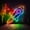 Color Flow Effect (76 modes), variant on Interstellar Rocket Ship Led Light Box, Dimmable Neon-Like Light Signs USB Power for Wall Decor Bedroom Decoration, Color Flow Effect (WxH) 16"x16"