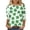Y026#Green, variant on Ichuanyi Womens St. Patrick's Day 3/4 Length Sleeve Tops Crew Neck Basic Tees Shirts Casual Loose Fit Tunic Blouses