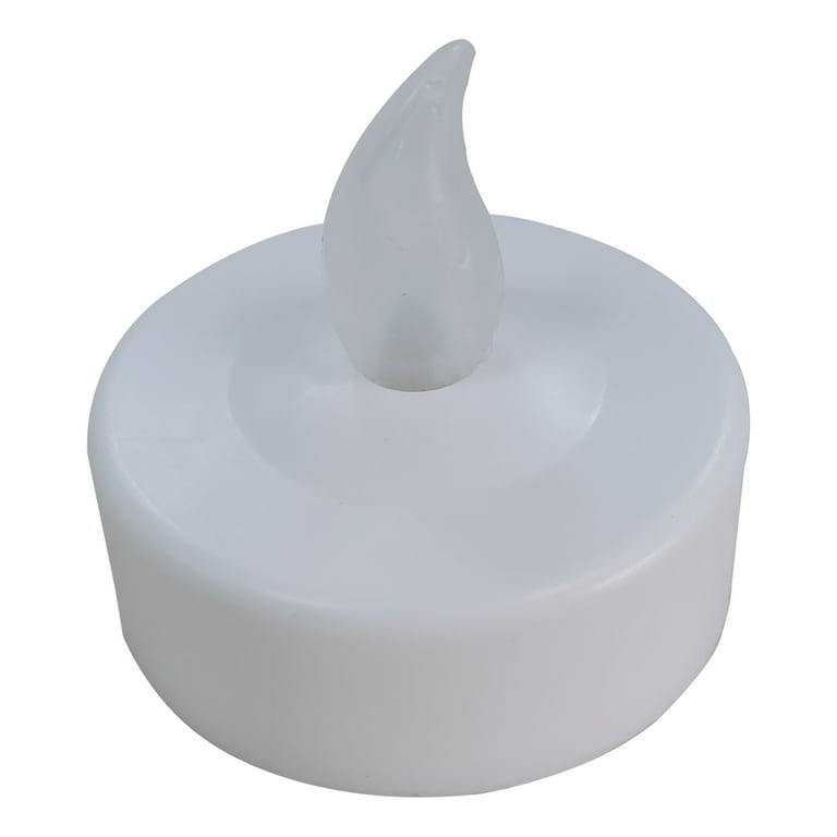 Indoor Battery-Operated LED Tealight Candles, White, 6 Count, by Holiday Time