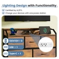 thumbnail image 6 of CONCETTA LED TV Stand Dresser, Fits TVs up to 45 Inches, LED Lights & Power Outlet, 8 Fabric Drawers Storage for Bedroom Living Room, Rustic Brown, 6 of 9