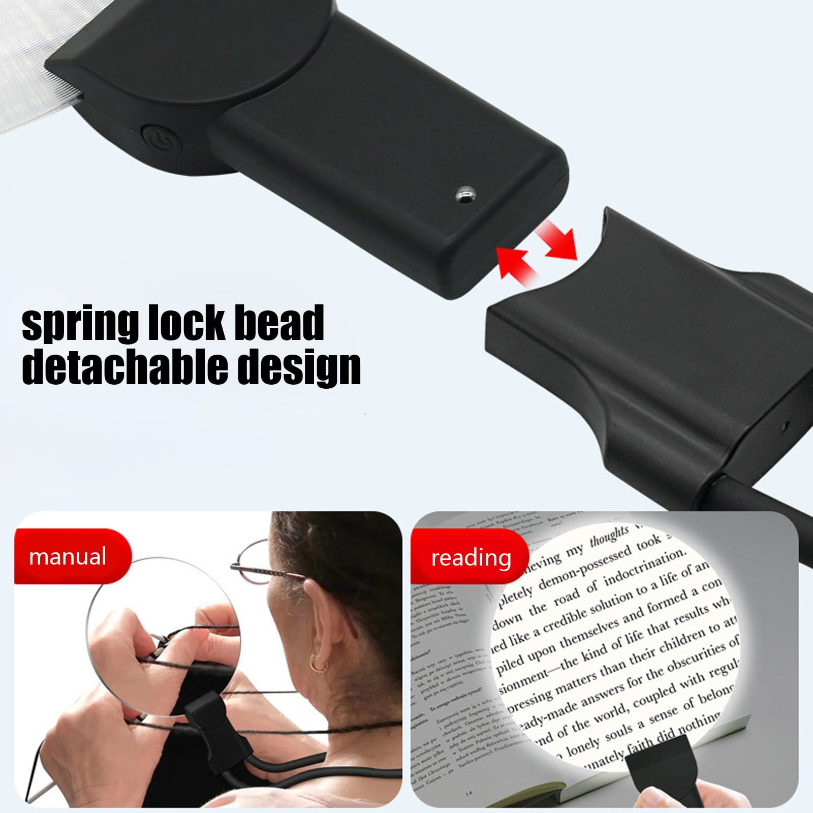 Hands-Free Acrylic Magnifier 7-12x Large Lens with Adjustable Neck and Stand, Reading and Craft Magnifier for Seniors, Detailed Work, Hobby and Vision Assistance Tool