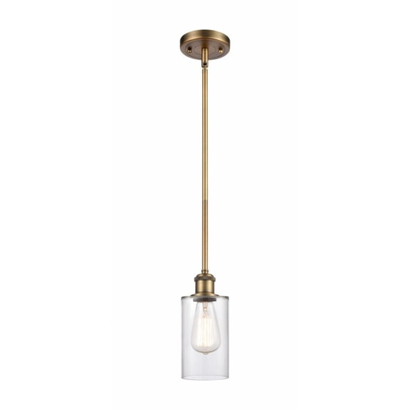 516-1S-BB-G802-LED-Innovations Lighting-Clymer-3.5W 1 LED Pendant in Art Nouveau Style-3.88 Inches