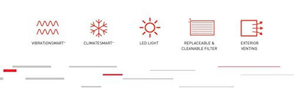 Lippert Components Black Standard Lippert 695571 Range Hood 12V Ductless
