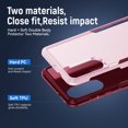 thumbnail image 3 of Compatible with Samsung Galaxy S25 Edge 5G Phone Case Glass Screen Protector Hybrid Rugged Shockproof Hard Protective Drop Proof Full Body Heavy Duty Mobile Cell Cover for S25Edge 25S 6.66 2025 Pink, 3 of 8