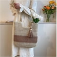 thumbnail image 2 of Kukuzhu Women Straw Beach Bag Summer Woven Shoulder Tote Bag Hobo Bag Travel Picnic Bohemian Vacation Handbag, 2 of 7