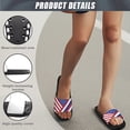 thumbnail image 6 of Psesaysky Women's Casual Sandals with Flag Stripes Summer Outdoor Slip-on Sandals House Slipper Comfortable Lightweight Slippers for Family Black Sole Size 7.5, 6 of 7