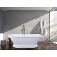 thumbnail image 3 of Aqua Eden VTPE672824PBA 67" Acrylic Oval Double Ended Pedestal Tub (No Faucet Drillings), Glossy White, 3 of 10