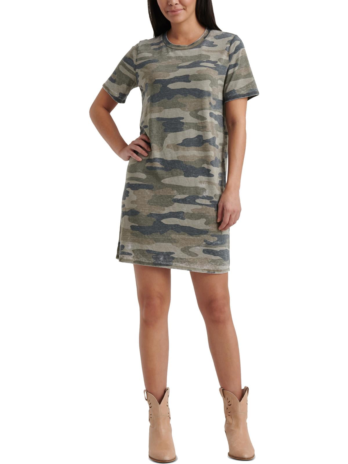 womens camo t shirt dress