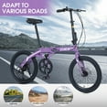 thumbnail image 5 of 20 Inches Folding City Bike for Men And Women, Lightweight And Sturdy Aluminum Frame, 7 Speeds Dual Disc Brake Commuter Bike For Commuting, Fitness, 5 of 6