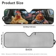 thumbnail image 7 of Uorisanigo Windshield Sunshade Front Window Sun Shade Foldable American Flag Rooster Driving Sun Visor for Rubicon Sahara TJ JK JKU 2 Door & 4 Door, Blocks UV Rays Protection for Car Interior, 7 of 7
