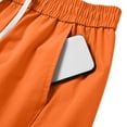 thumbnail image 6 of Men's Quick Dry Pul on Cargo Shorts Lightweight Relaxed Fit Outdoor Workwear Athletic Shorts with Muti Pocket Elastic Waist Drawstring Big and Tall Size S-4XL Orange, 6 of 9