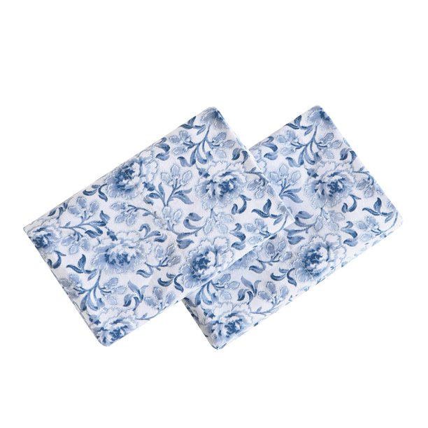 Set de fundas de almohada Laura Ashley Lorelei de satén de algodón azul oscuro
