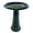 Hunter Green, variant on BIRDS and beyond 24" Azure Blue Fiber Clay Birdbath