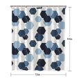 thumbnail image 5 of Blue Gold Hexagon Marble Shower Curtain 72"x84" ,Bathroom Decorative Shower Curtains Set with 12 Hooks,Modern Waterproof Washable Shower Curtain, 5 of 5