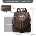 thumbnail image 3 of Mochila de piel Li-Ayion antirrobo a la moda para mujer, color negro, 3 of 6